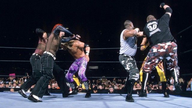 Hardy Boyz vs. Dudley Boyz vs. Edge & Christian