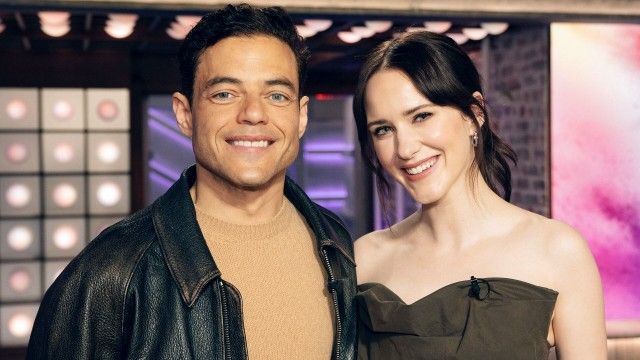Rami Malek and Rachel Brosnahan, Geri Halliwell-Horner