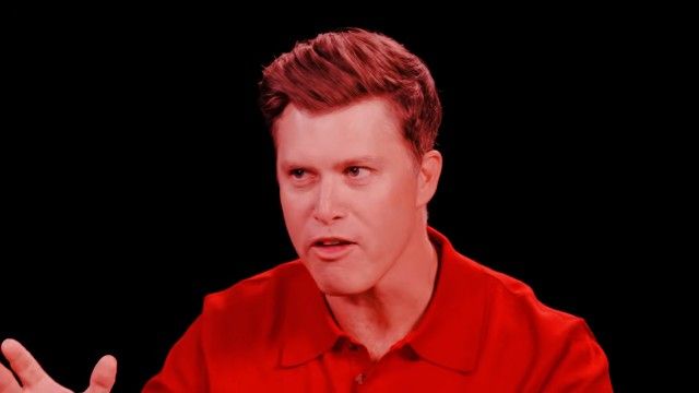 Colin Jost Fights Fire With Fire While Eating Spicy Wings