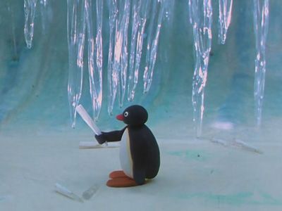 Pingu as an Icicle Player