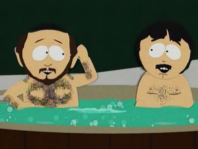 Two Guys Naked in a Hot Tub