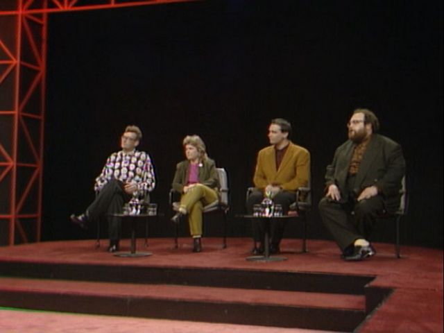 Greg Proops, Sandi Toksvig, Tony Slattery, Mike McShane