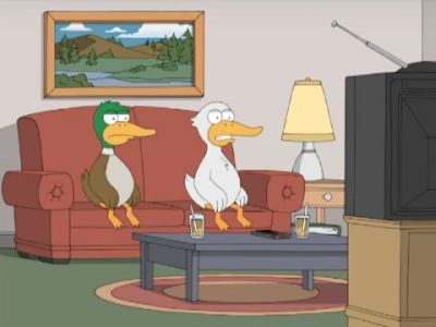 Two Ducks Watching 'Meet The Parents'