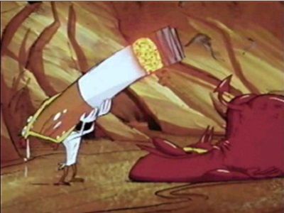 Cow and Chicken: No Smoking