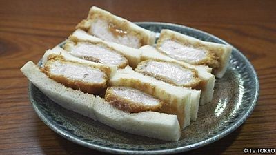 Pollack Roe Cream Pasta and Pork Cutlet Sandwich of Torigoe, Taito Ward, Tokyo
