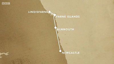 Newcastle to Lindisfarne