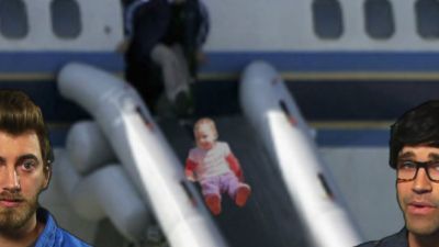 Man Opens Plane Hatch for Baby