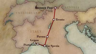 Genoa to the Brenner Pass