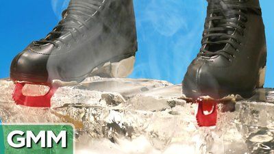 1500 Degree Hot Ice Skates vs. Ice Block