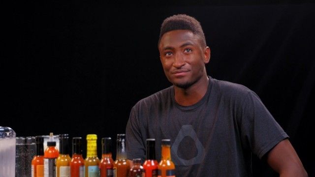 Marques Brownlee Ranks Hot Sauce Labels While Eating Spicy Wings