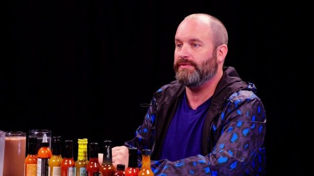 Tom Segura Tears Up While Eating Spicy Wings