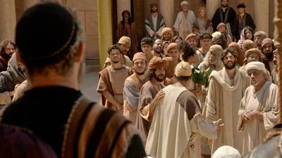 Jesus faces Caiaphas and Satan