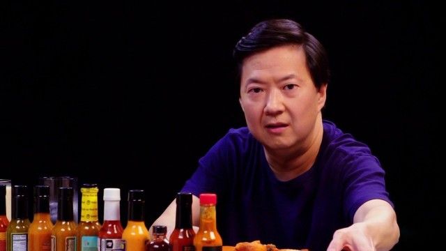 Ken Jeong Performs a Physical While Eating Spicy Wings