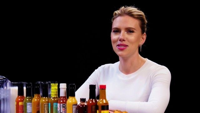 Scarlett Johansson Tries To Not Spoil Avengers While Eating Spicy Wings