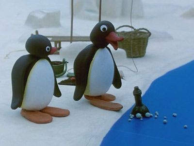 Pingu and the Message in a Bottle