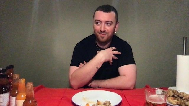 Sam Smith Screams in Pain While Eating Spicy Wings