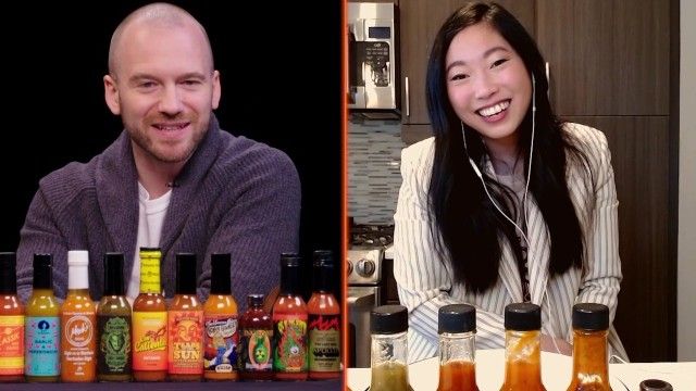 Awkwafina Gets Hot and Cold While Eating Spicy Wings