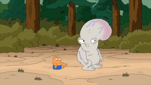 Klaus and Rogu in Thank God for Loose Rocks: An American Dad! Adventure