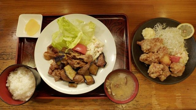 Stir-fried meat and eggplant set meal in Minaminagasaki, Toshima-ku, Tokyo