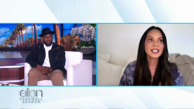 Guest host Stephen “tWitch” Boss with Olivia Munn and Ester Dean